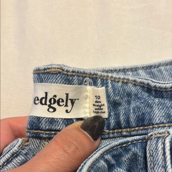 Edgely/ Maurice’s Sparkle slim straight high rise jeans - Picture 4 of 4